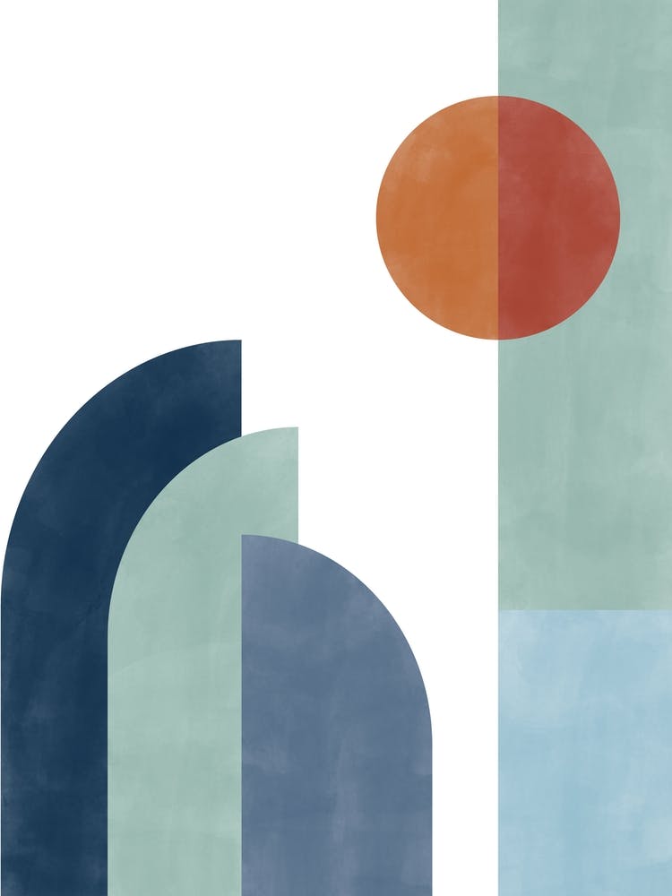 Arch and Circles Mid Century No.2