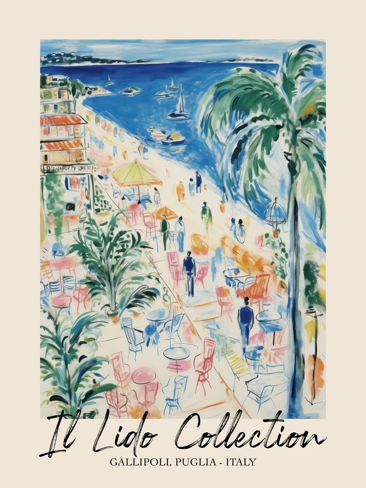 Gallipoli, Puglia Italy Il Lido Collection Beach Club Poster 4