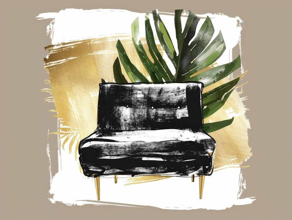 Black And Gold Chair