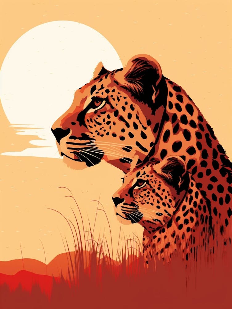 Cheetah Minimalist Abstract 2