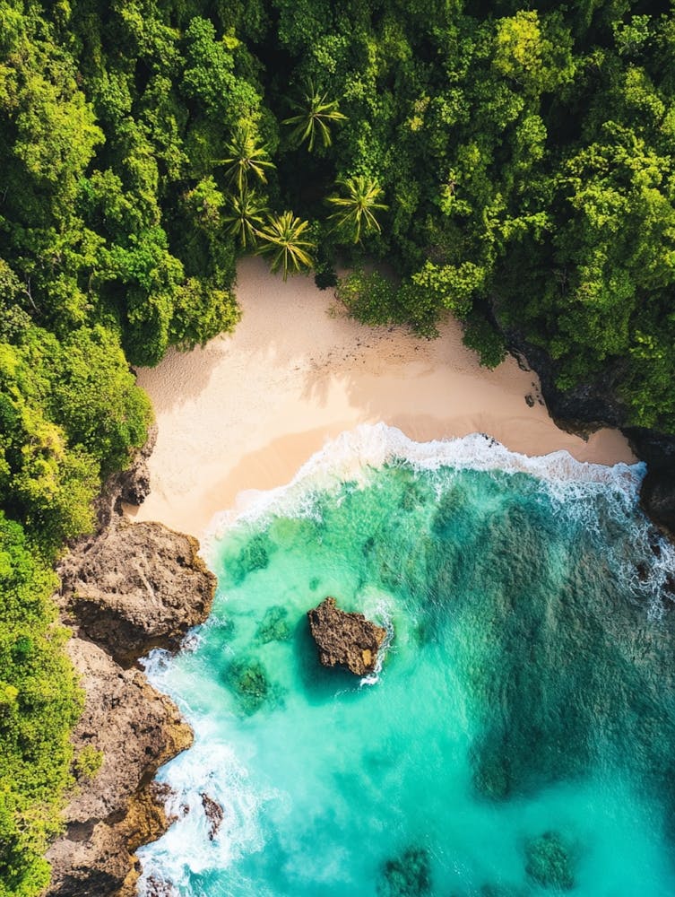 Aerial View Of A Tropical Beach 12