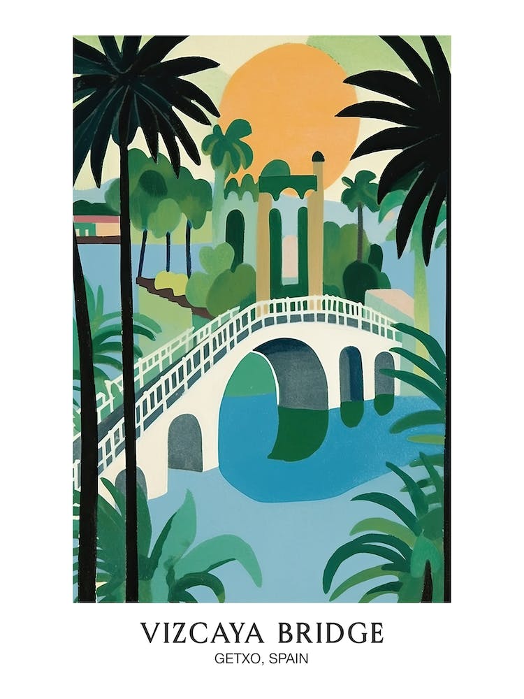 Vizcaya Bridge, Getxo, Spain, Colourful 3