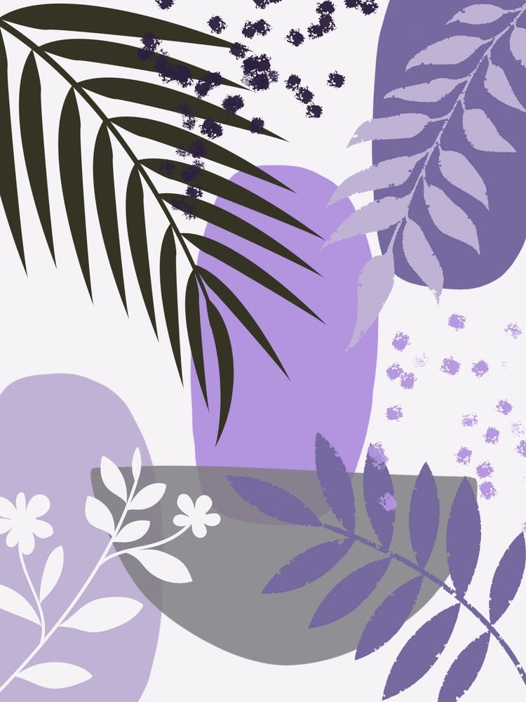 Abstract Purple Leaves