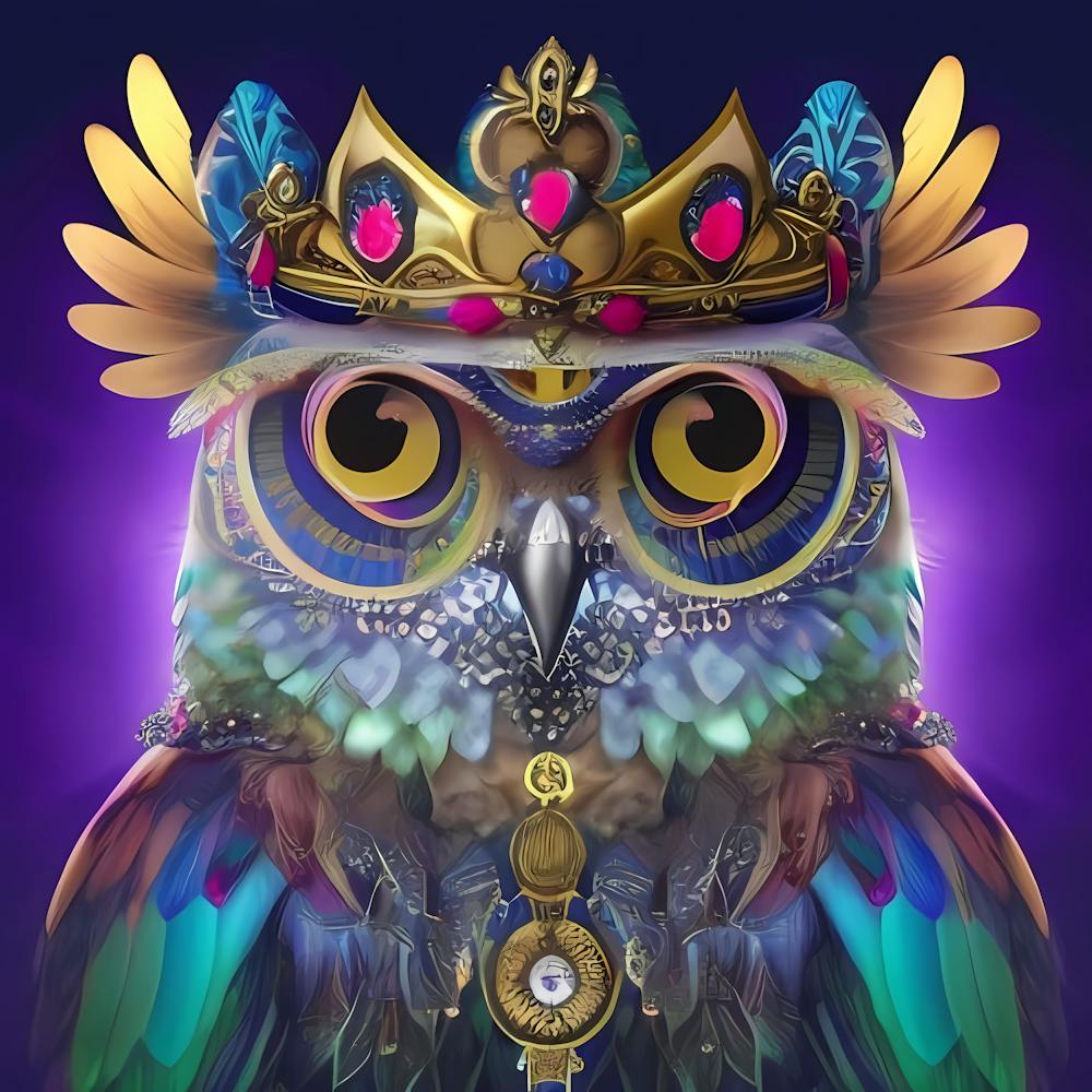 Owl With Crown