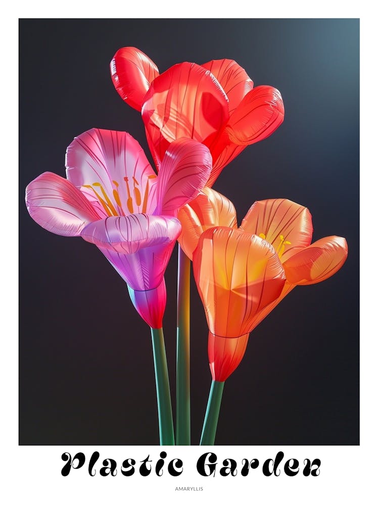 Bright Inflatable Flowers Poster Amaryllis 3