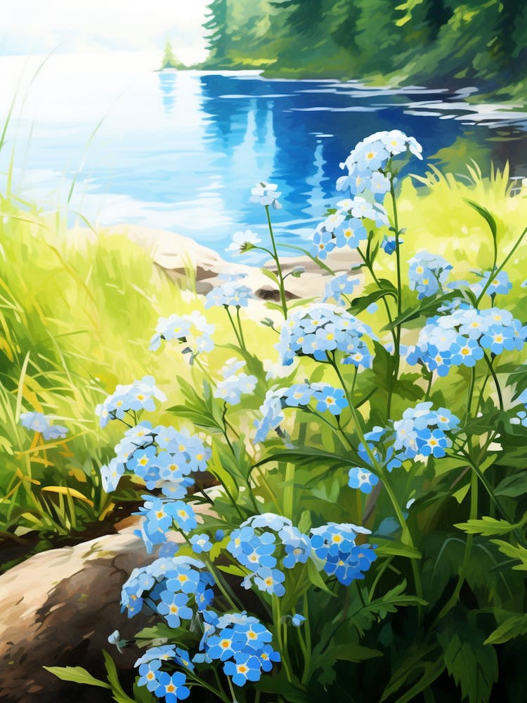 Forget Me Not At The River Bank (2)