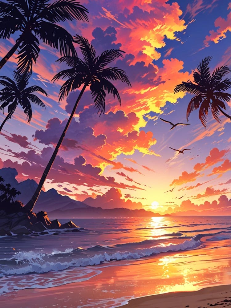 Sunset At The Beach 4