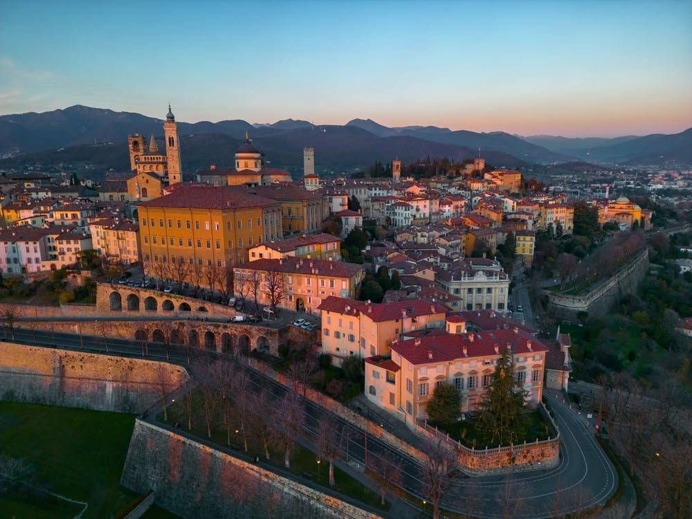 Bergamo Italy Aerial Photography