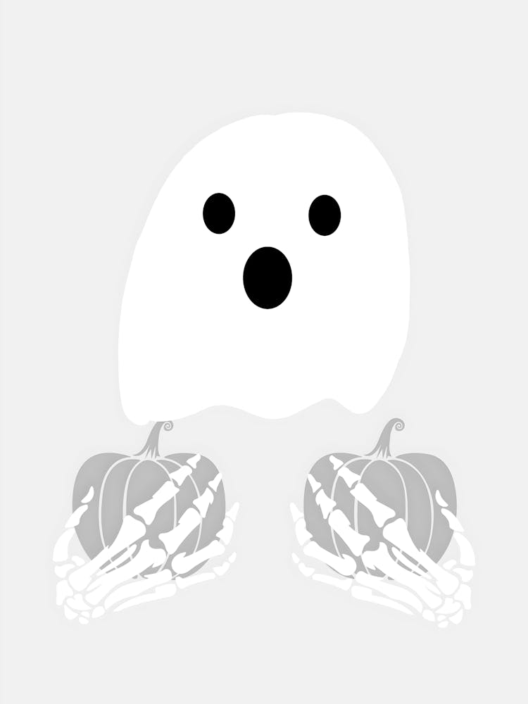 Ghost And Pumpkins 1