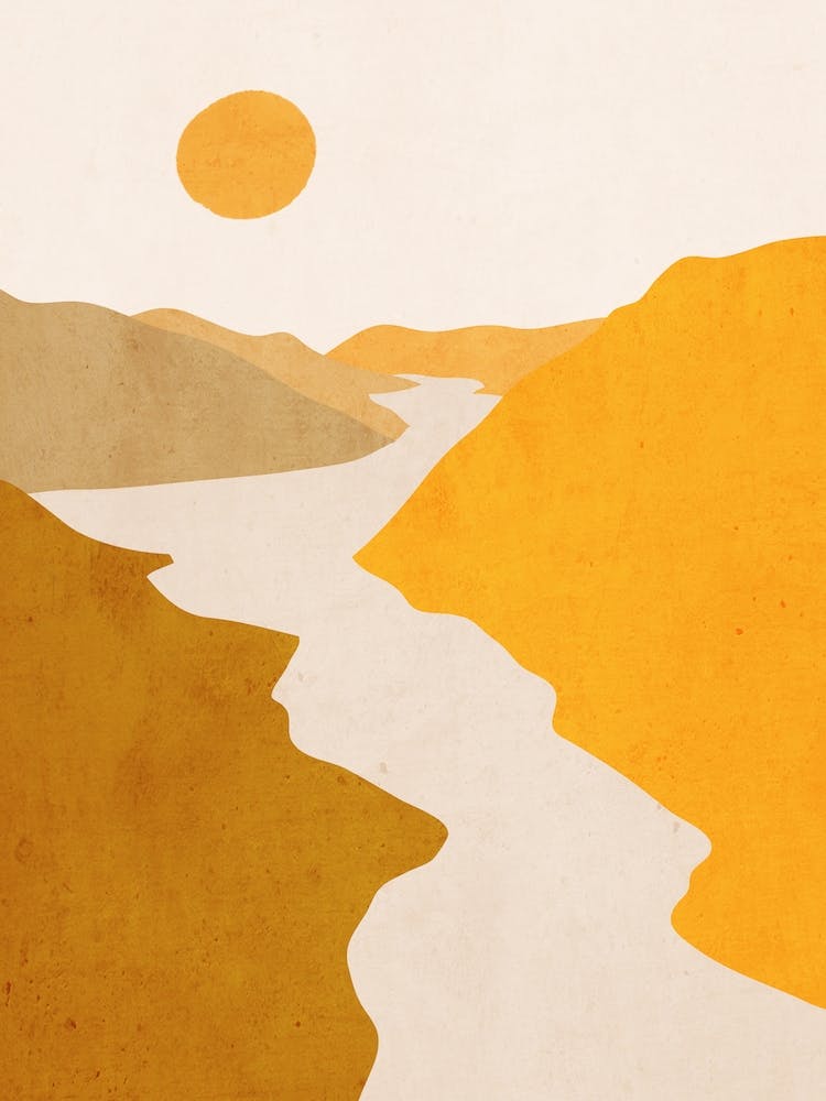 Minimal Art Sun Landscape