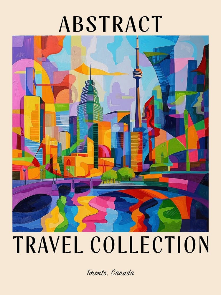Abstract Travel Collection Poster Toronto Canada 2
