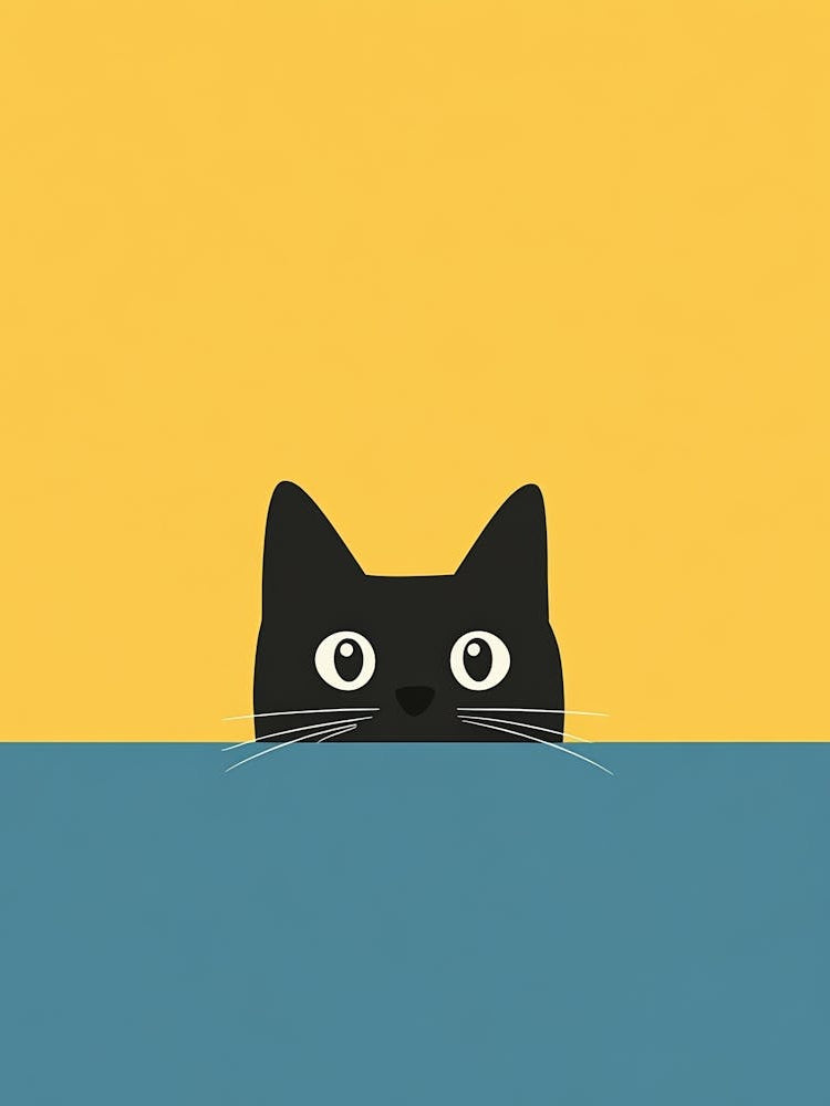 Black Cat Peeking Out 2