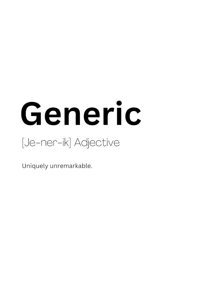 Generic Definition Meaning