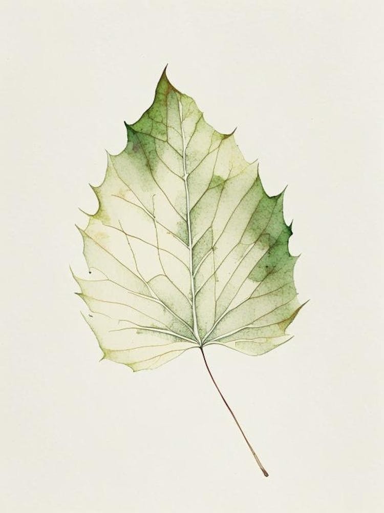 Sycamore Leaf Minimalist Watercolour 2