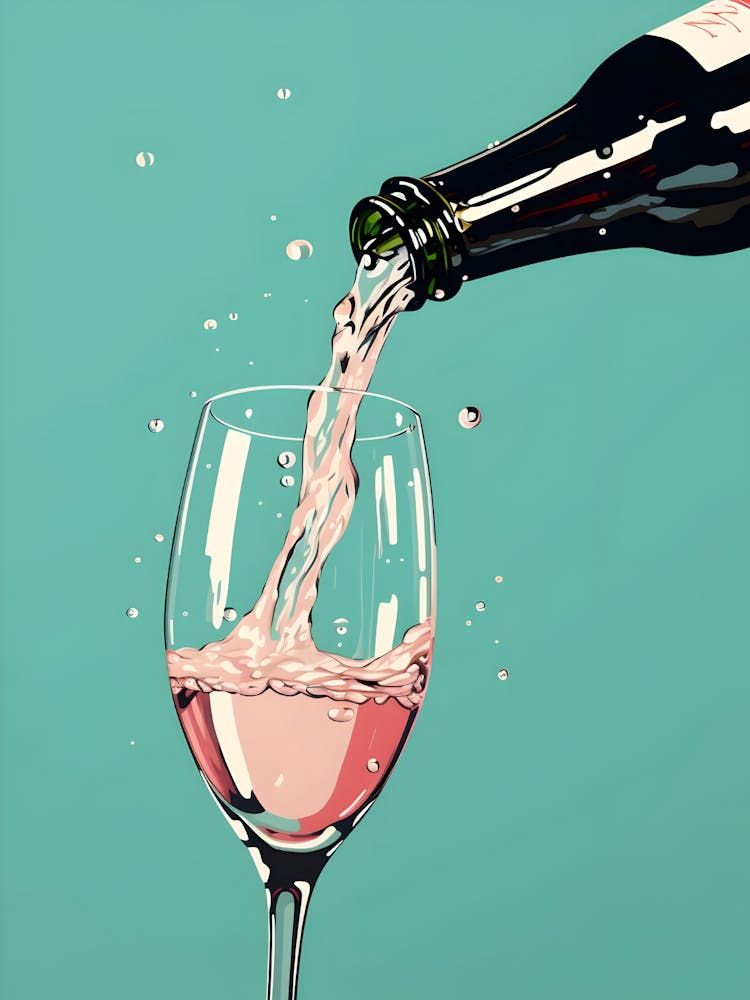 Pink Wine Pouring 1