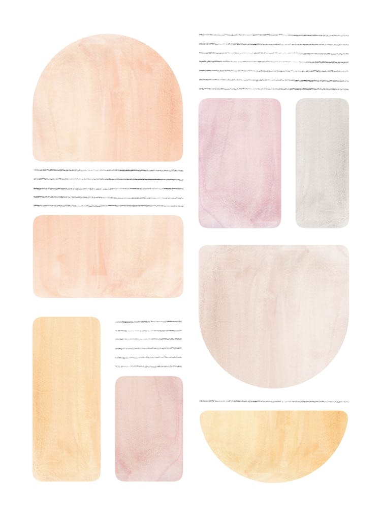 Watercolor Abstract shapes