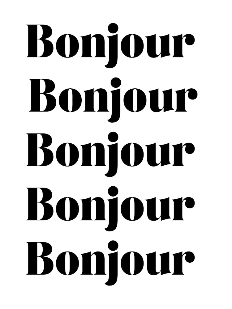 Bonjour French Wall
