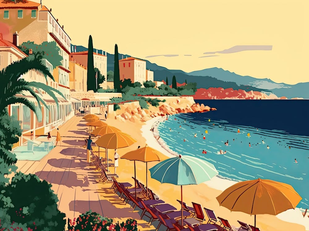 French Riviera Vintage Landscape 5