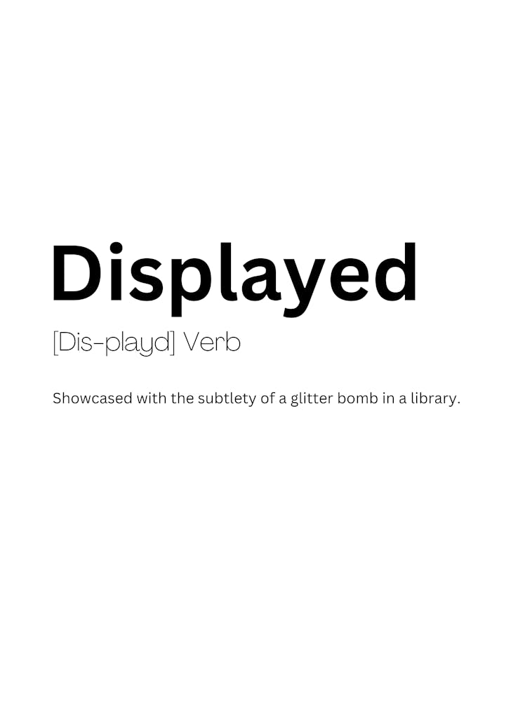 Displayed Definition Meaning 1