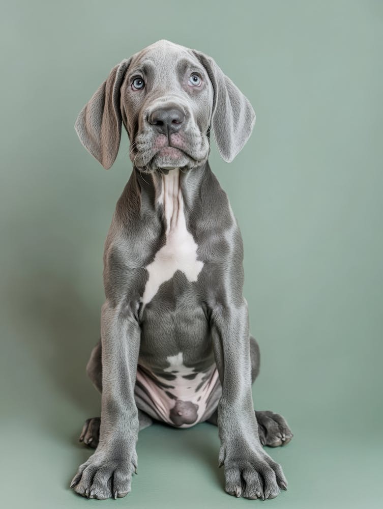 Great Dane Puppy. Generated AI. 2