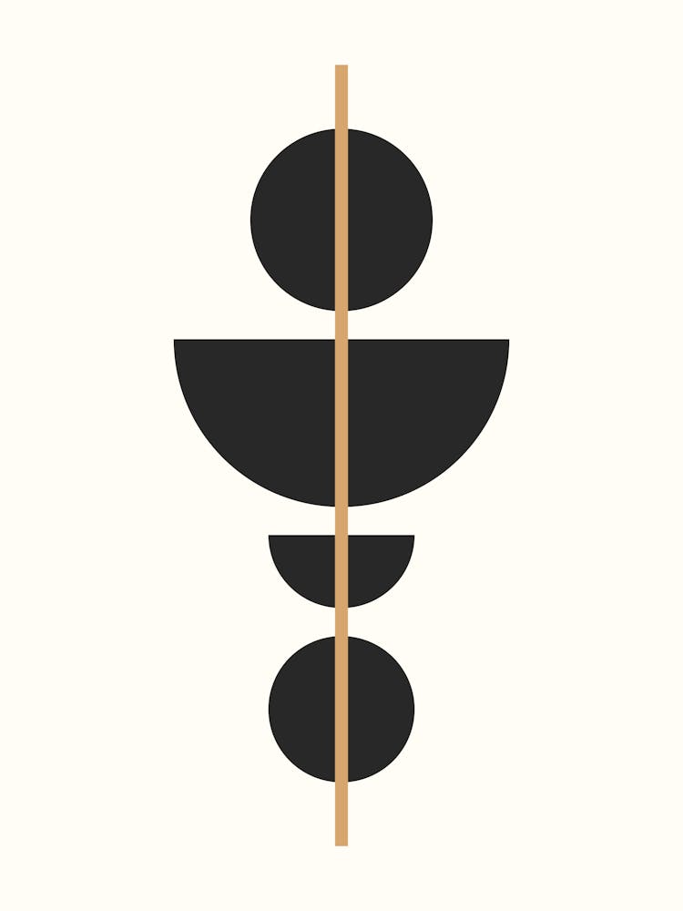 Abstraktes Boho Mid-Century Muster 03