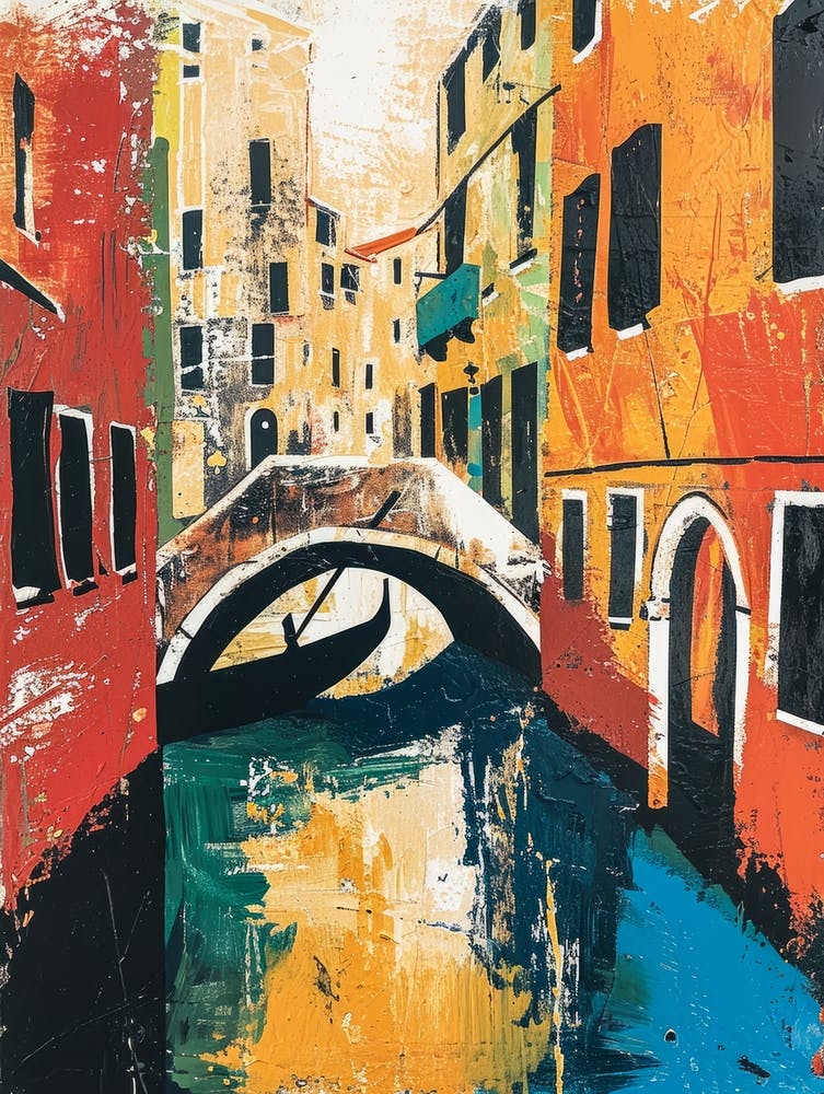 Abstract Venice poster illustration 8