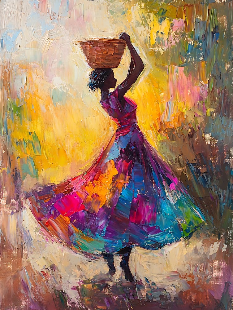 African Woman With Basket 11