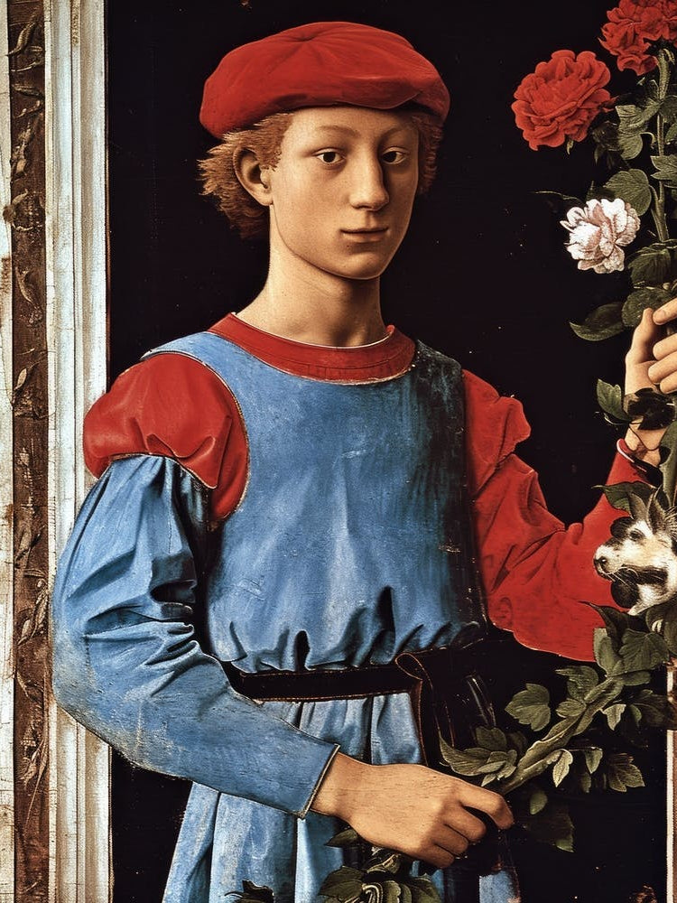 Young Boy With Roses