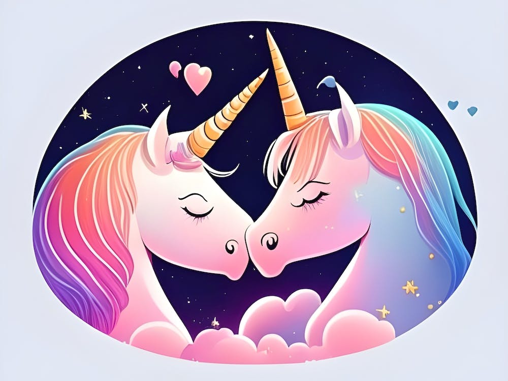 Unicorns Kissing