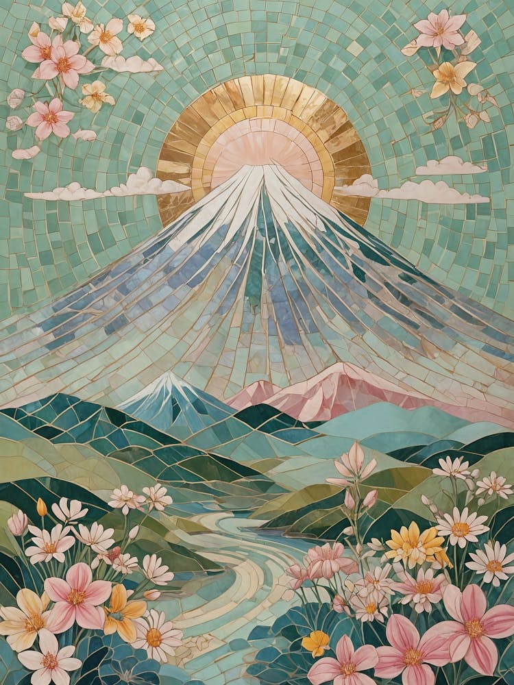 Pastel Mosaic Volcano no2