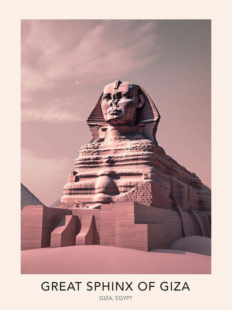 Great Sphinx Of Giza Egypt Travel Poster