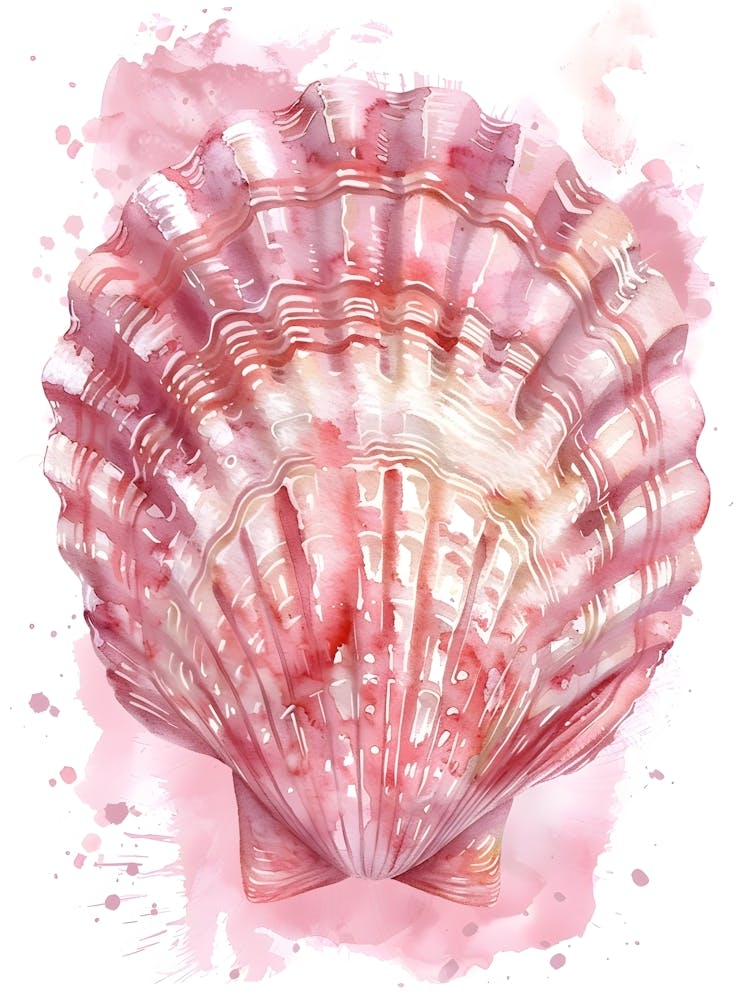 Watercolor Sea Shell 11