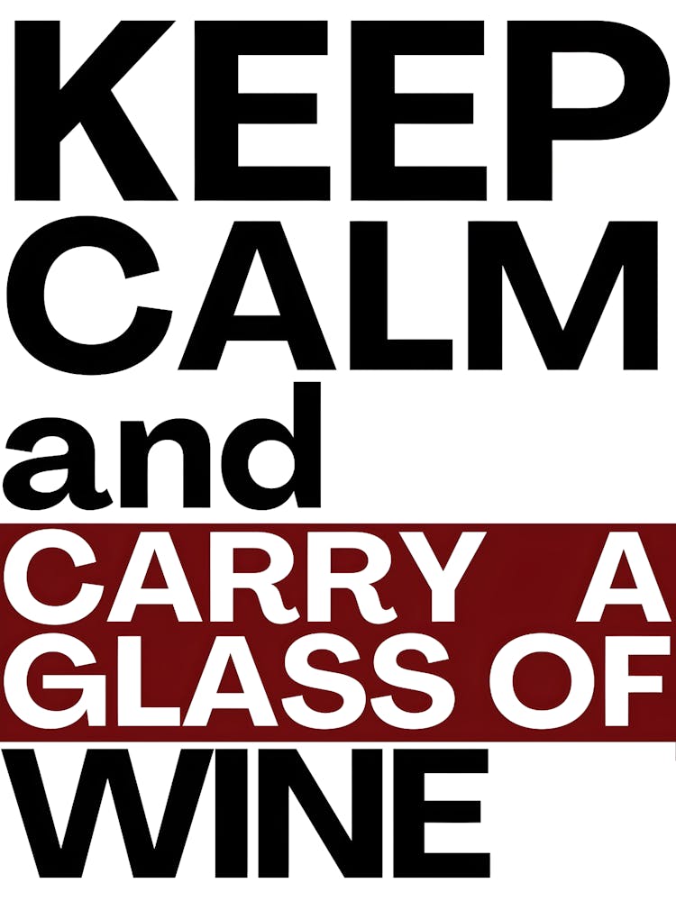 Keep Calm And Carry A Glass Of Wine 1