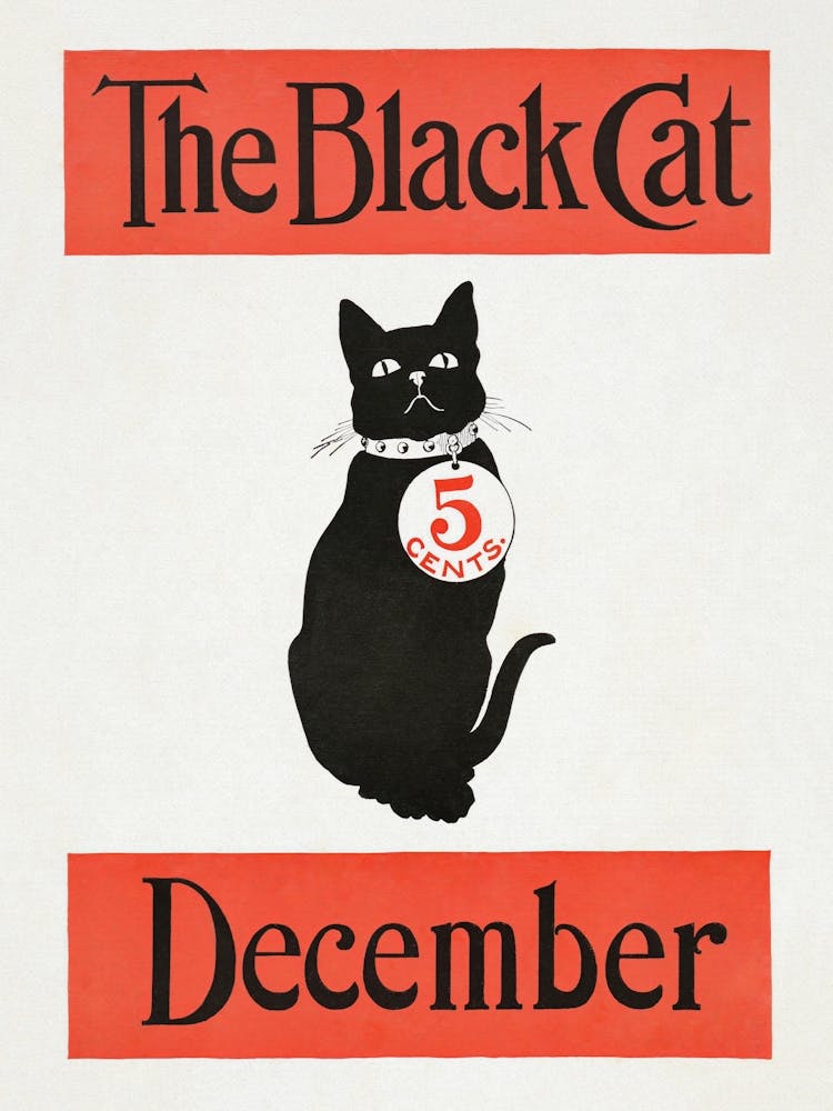 Black Cat Vintage Poster