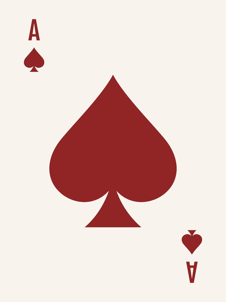Ace Of Spade (Maroon and beige Tone)