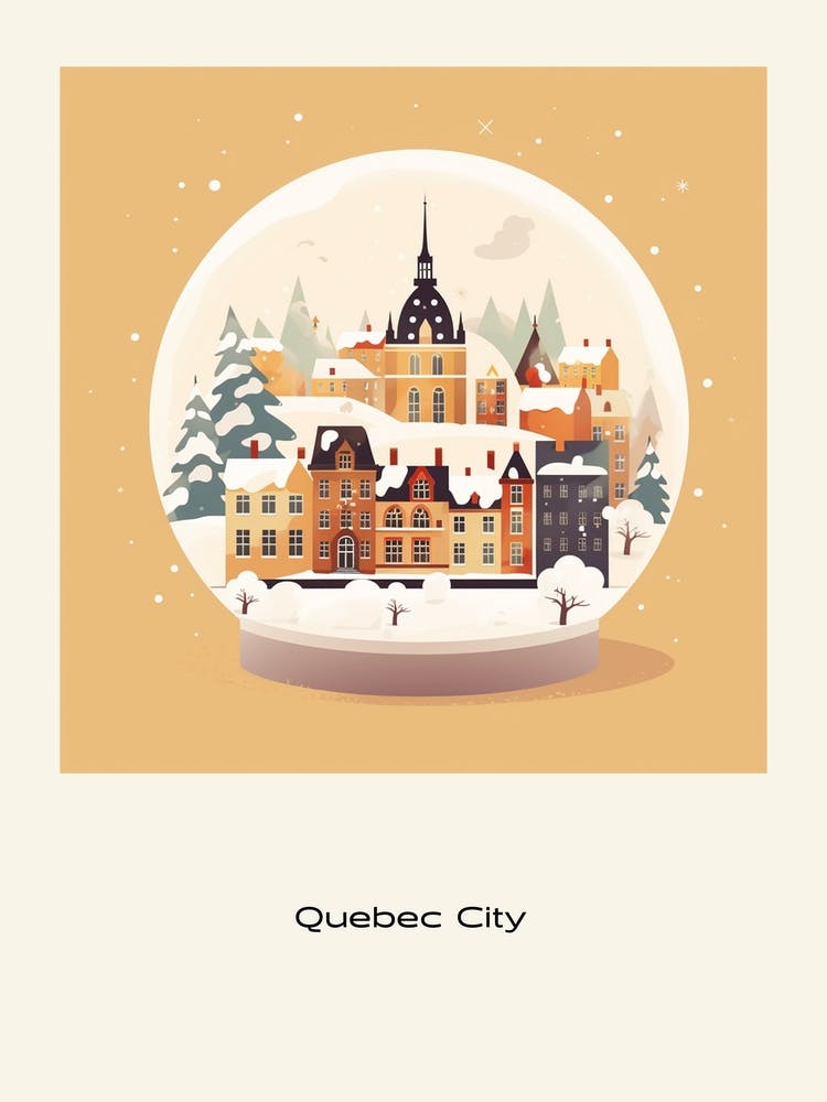 Quebec City Canada 2 Snowglobe Poster