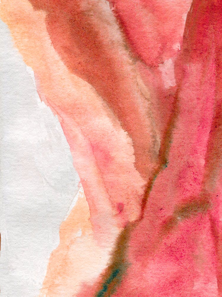 Rosa und Orange Aquarellmalerei