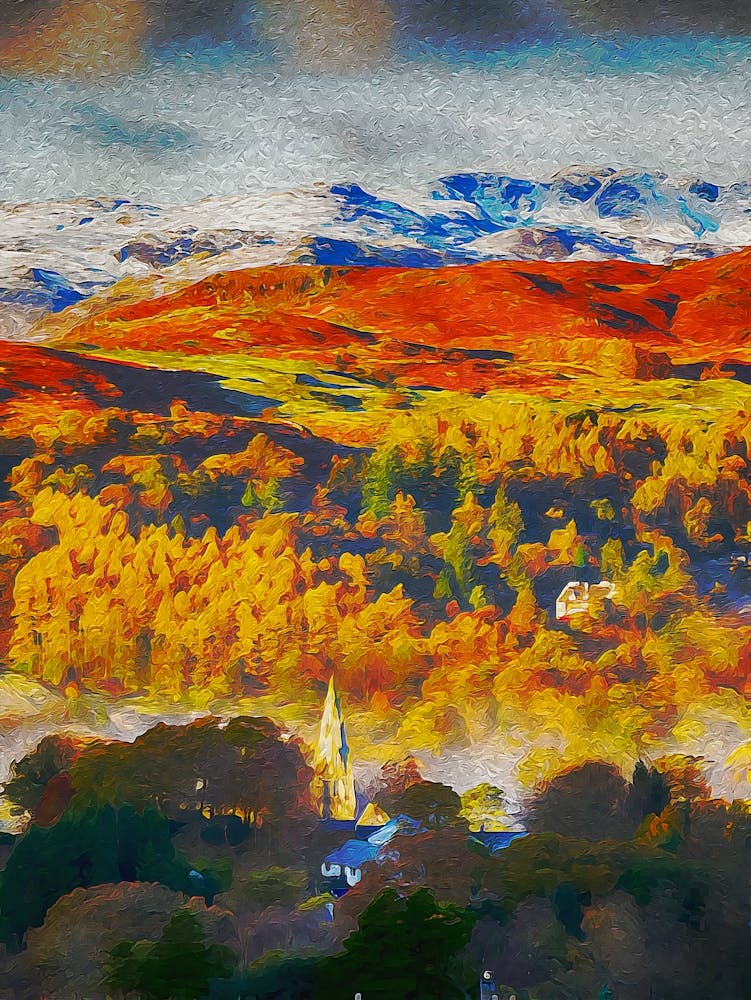 Crinkle Crags Over Loughrigg, Above Ambleside In The Lake District, Uk In Autumn