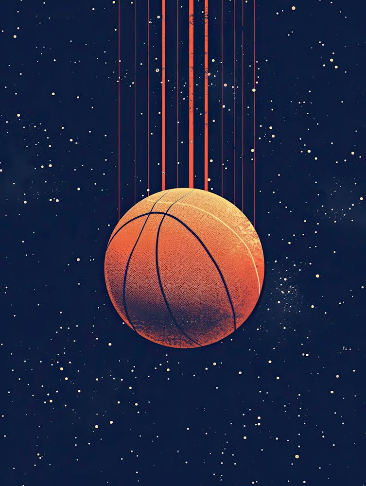 Ballon de Basket Dans l'Espace