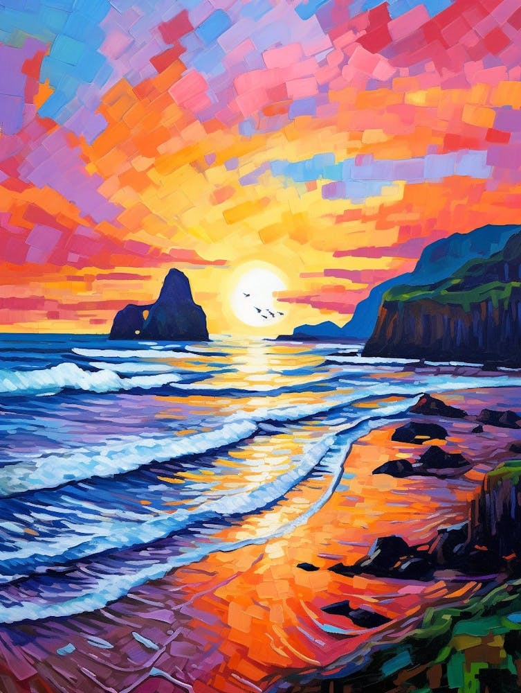 Cannon Beach Washington Retro Pop Art 2