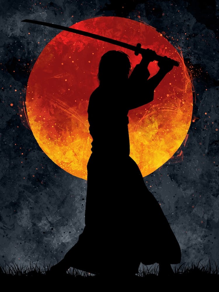 Samurai Silhouette Night