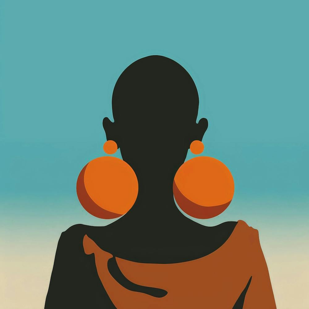 Silhouette einer Afrikanerin 17