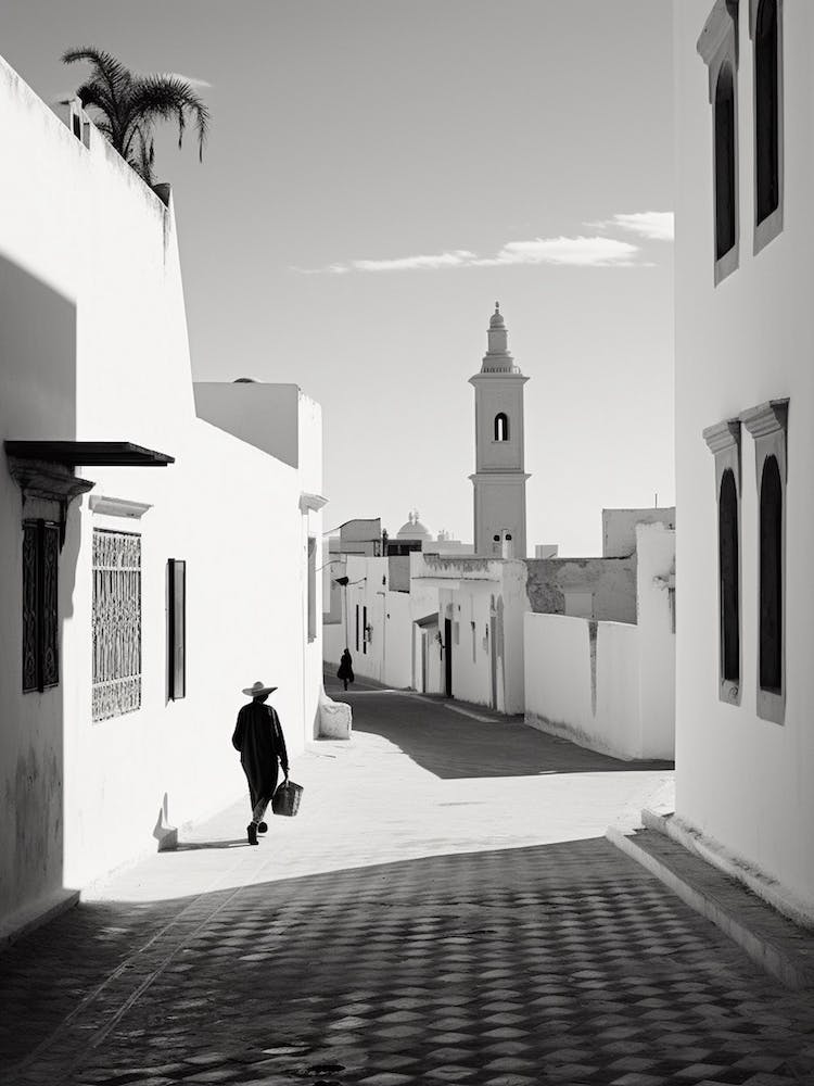 Tunis, Tunisia, Mediterranean Black And White Photography Analogue 3