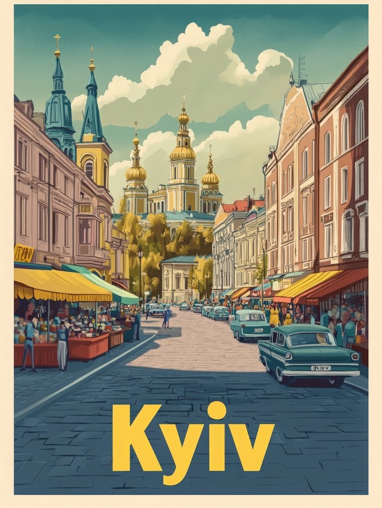 Aihrgdesign A Classic 1960s Travel Poster For Kyiv 2