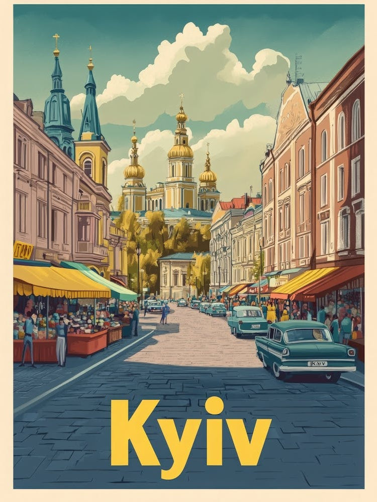 Aihrgdesign A Classic 1960s Travel Poster For Kyiv 2