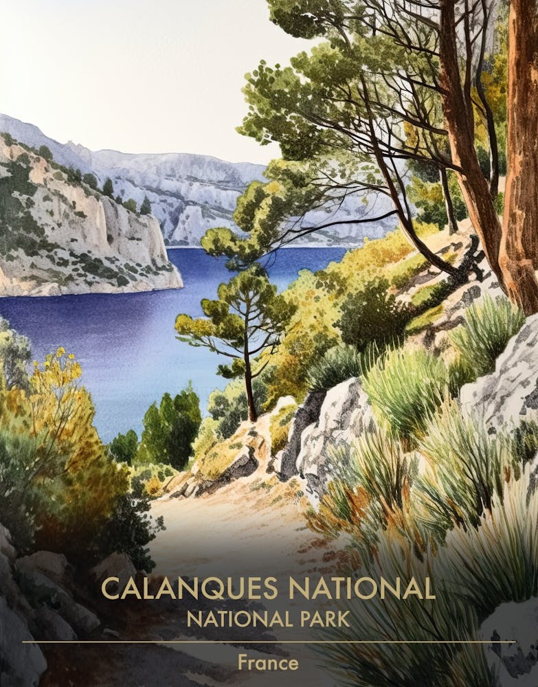 Calanques National Park France Watercolour 1