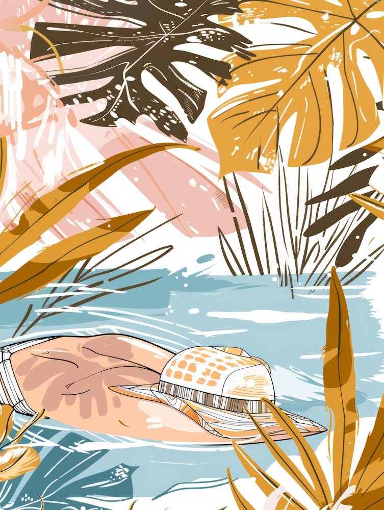 Illustration Of A Woman In The Water 1