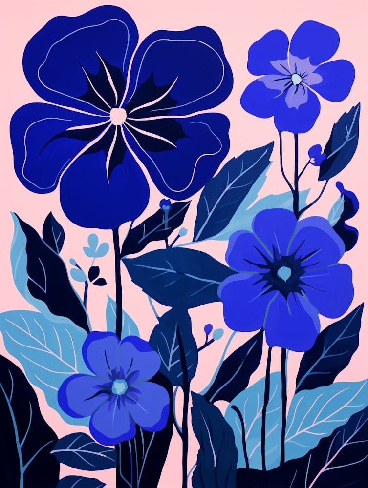 Blue Flower Illustration Petunia 2