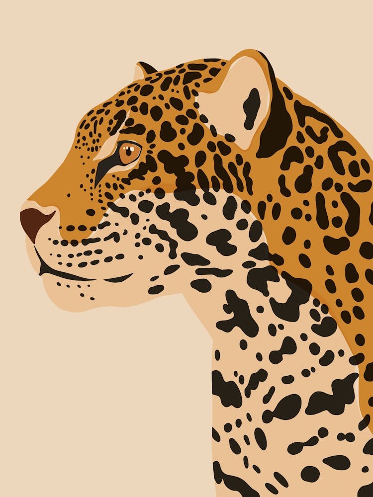 Jungle Safari Jaguar on Cream