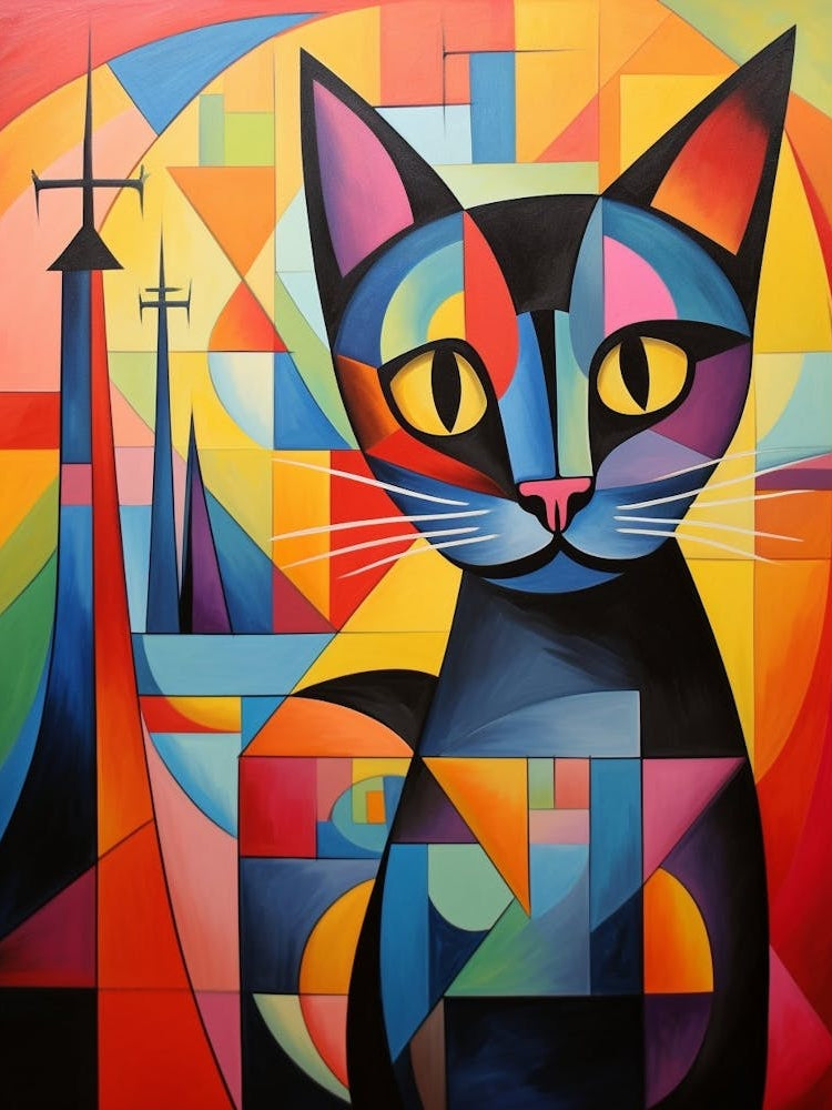 Cat Abstract Pop Art 1